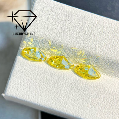 Kualitas LuxuryShine VVS-VS Fancy Yellow/Light Yellow/Fancy Intense/Vivid Yellow Lab Grown Diamond 1CT 2CT 3CT 4CT 5CT Oval Excellent Cut dengan Sertifikat & Perhiasan yang Disesuaikan pabrik