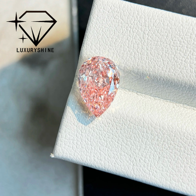 LuxuryShine 1-15CT Berlian Buatan Laboratorium Potongan Pir Merah Muda Mewah VVS-VS Berlian Lepas & Perhiasan Pernikahan & Perhiasan Kustom ﻿