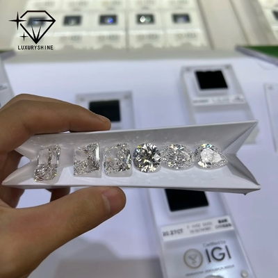 LuxuryShine VS1-VS2 Berlian Lepas Buatan Lab Berlian Hati/Putri/Oval/Bulat/Bantalan/Pir/Asscher Perhiasan Kustom