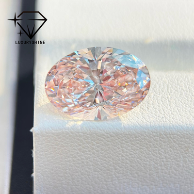 LuxuryShine 1-10CT Merah Muda Mewah Oval Berlian Lab Grown VVS-VS Berlian Lepas Perhiasan Kustom dengan Sertifikat IGI﻿