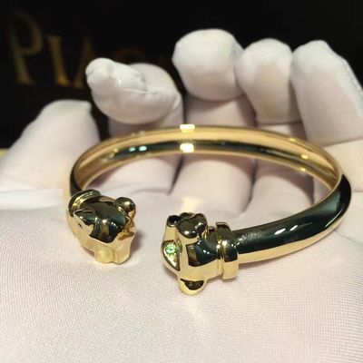 Kualitas Onyx 18K Gelang Emas Perhiasan Emas Mewah Tsavorite Garnet Dengan Berlian pabrik