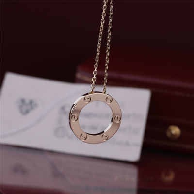 Kualitas B7014200 Classic Luxury Jewelry Love Necklace 18K Yellow Gold pabrik
