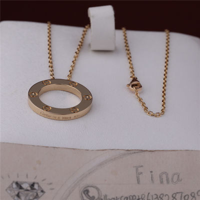 Kualitas B7014200 Classic Luxury Jewelry Love Necklace 18K Yellow Gold pabrik