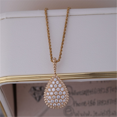 China Pabrik Perhiasan Emas Mewah SerpeReal Gold Serpent Boheme Long Necklace Motif Besar Dengan Pin Bros Pave Diamonds