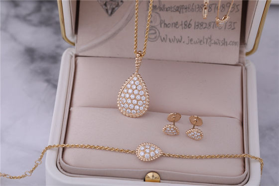 Kualitas Emas Asli Mewah Perhiasan Tinggi Ular Gelang Boheme Motif S Dengan Berlian Pave Ref JBT00365M pabrik