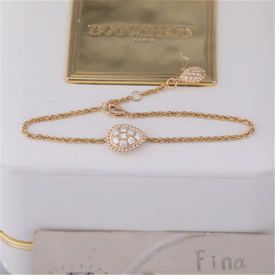 Kualitas Emas Asli Mewah Perhiasan Tinggi Ular Gelang Boheme Motif S Dengan Berlian Pave Ref JBT00365M pabrik