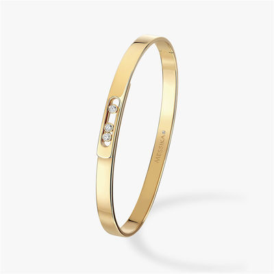Kualitas 18K Yellow Gold Luxury Jewelry Move Noa Diamond Bangle Bracelet Untuk Wanita pabrik